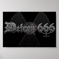 Defcon 666 Satanic metal band poster