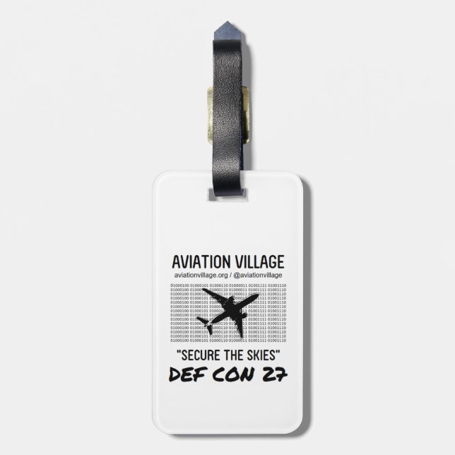 DEFCON Aviation Village Luggage Tag (Back Vertical)