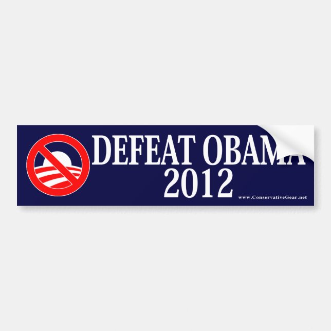Defeat Obama 2012 Bumper Sticker (Front)