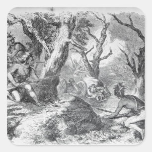 Defeat of General Braddock Square Sticker