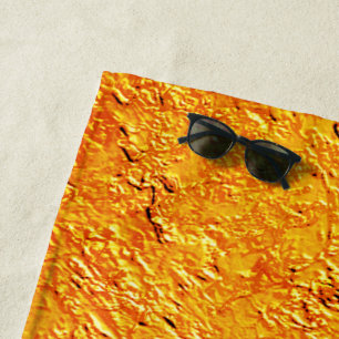Defective wall with yellow and orange texture beach towel