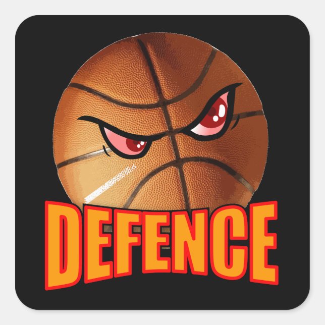 Defence Basketball Sticker (Front)
