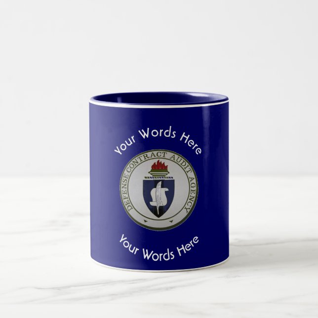 Defence Contract Audit Agency Shield Two-Tone Coffee Mug (Center)