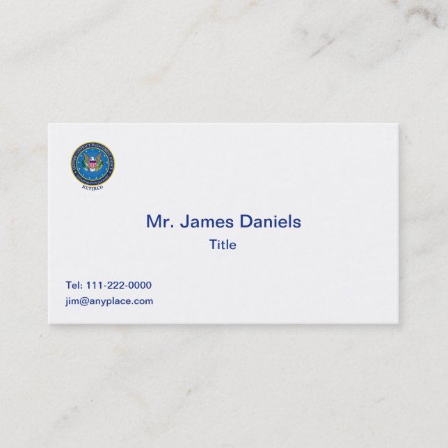 Defence Contract Management Agency Business Card (Front)