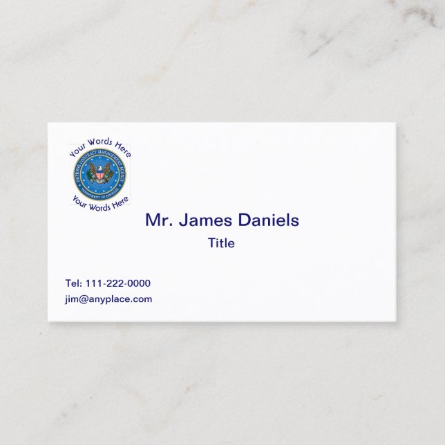 Defence Contract Management Agency Business Card (Front)