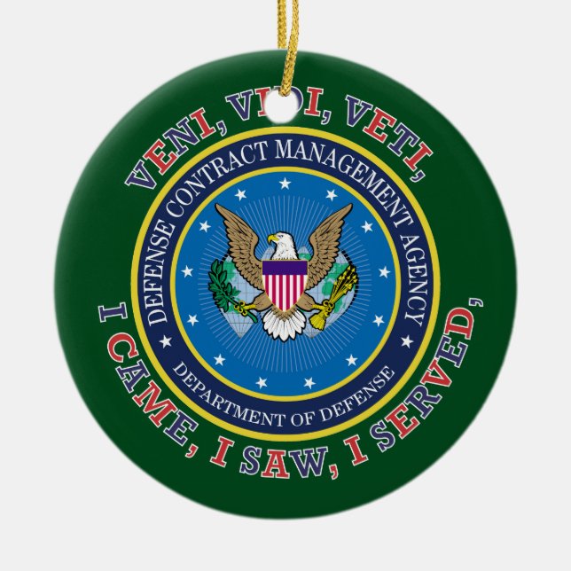 Defence Contract Management Agency DCMA VVV Ceramic Tree Decoration (Front)
