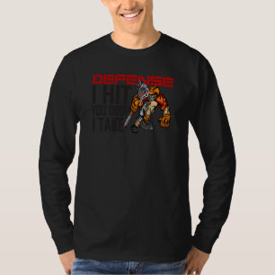 Defence I Hit You Drop I Take Lax Lacrosse Boys Gi T-Shirt
