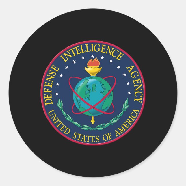 Defence Intelligence Agency Dia Dod Military Classic Round Sticker (Front)