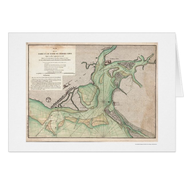 Defence of Charleston SC Map 1778 (Front Horizontal)