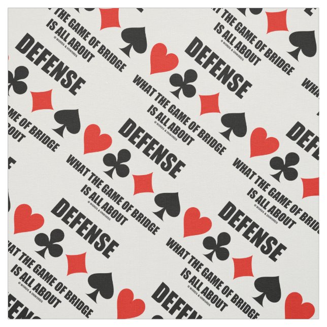 Defence What The Game Of Bridge Is All About Fabric (Swatch)
