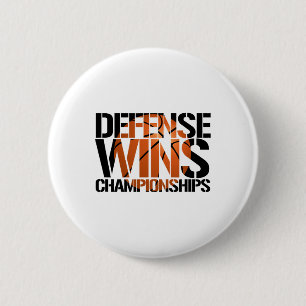 Defence Wins Championships Sketll Team Logo 6 Cm Round Badge