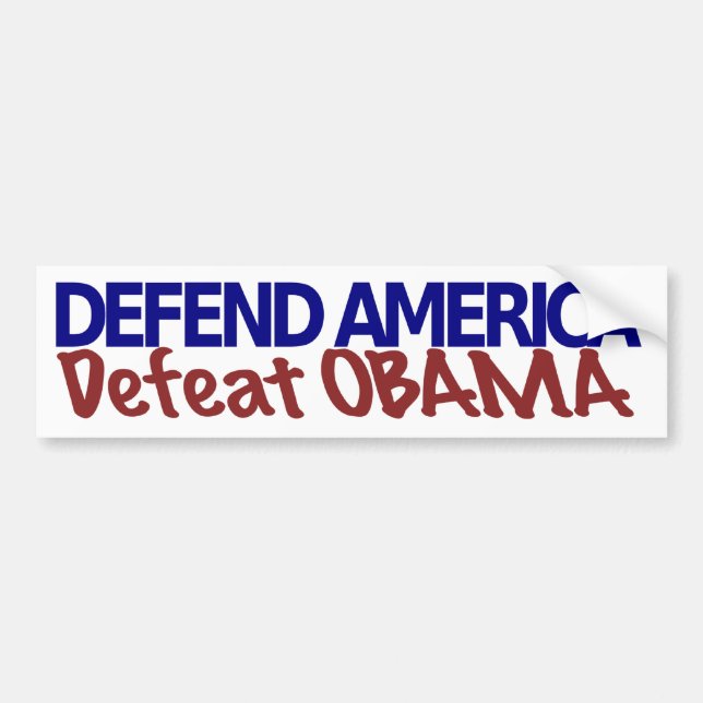 Defend America, Defeat Obama Bumper Sticker (Front)