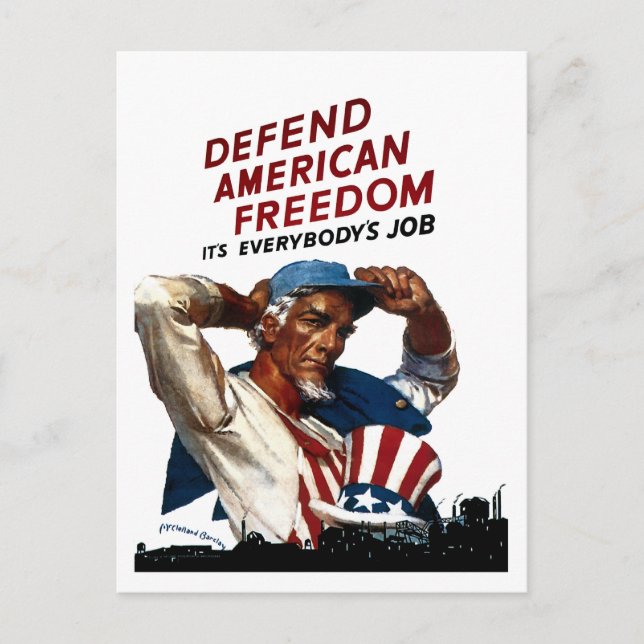 Defend American Freedom Postcard (Front)