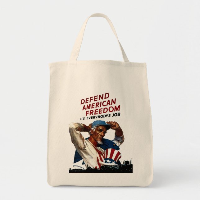 Defend American Freedom Tote Bag (Front)