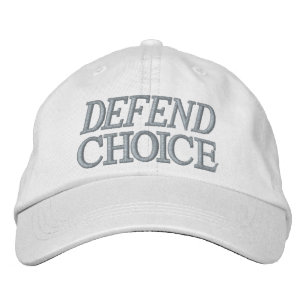Defend Choice pink white pro abortion rights Embroidered Hat
