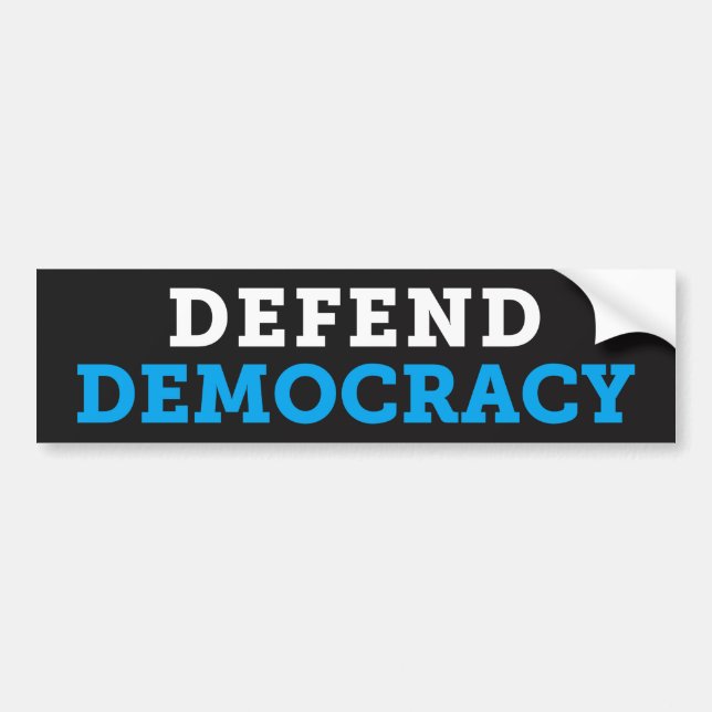 Defend Democracy Dark Bumper Sticker (Front)