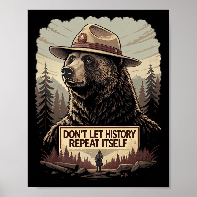 Defend Democracy - Don't Let History Repeat Itself Poster (Front)