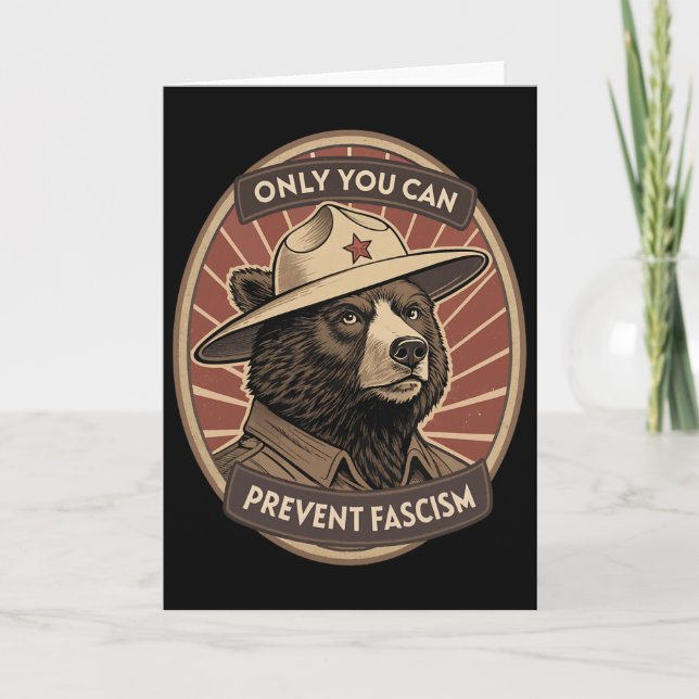 Defend Democracy - Only You Can Prevent Facism  Card (Front)