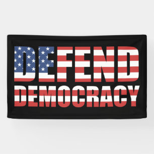 Defend Democracy Pro-Democracy Voting Rights Banner