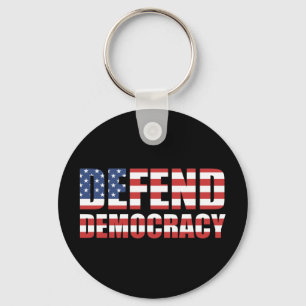 Defend Democracy Pro-Democracy Voting Rights Key Ring