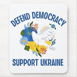Defend Democracy Support Ukraine American Mouse Mat