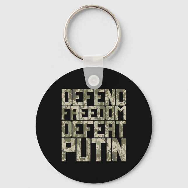 Defend Freedom Protect Ukraine Ukraine Support  Key Ring (Front)