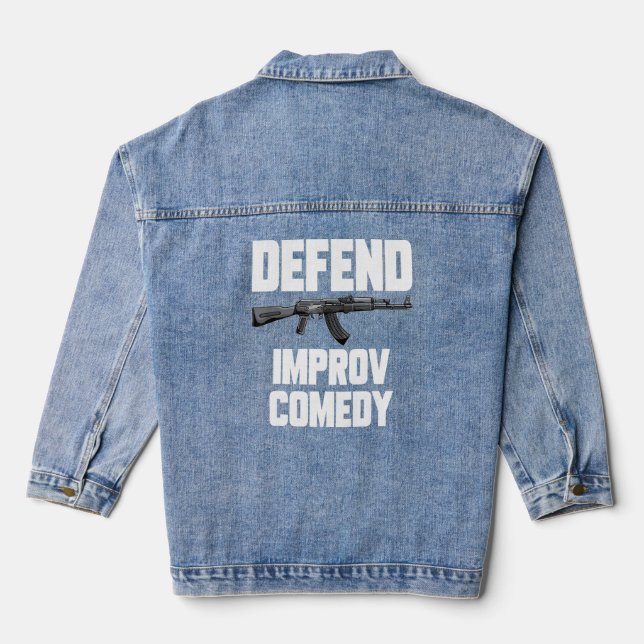 Defend Improv Comedy  Denim Jacket (Back)