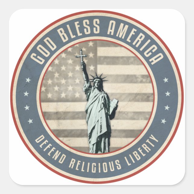 Defend Religious Liberty Square Sticker (Front)