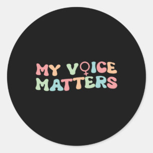 Defend Roe V Wade Pro Choice Abortion  My Voice Ma Classic Round Sticker