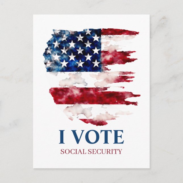 Defend Social Security Political Postcard (Front)