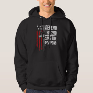 Defend The 2nd Save The Pew Pews - Gun Ar15 - On B Hoodie