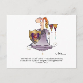 DEFEND THE CAUSE Postcard by April McCallum