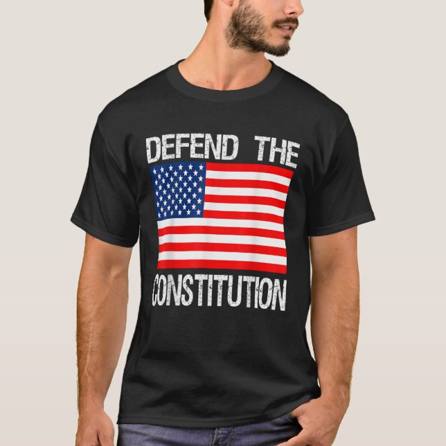Defend the Constitution US Political Protest Tee (Front)