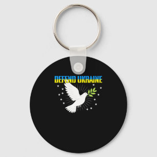 Defend Ukraine Peace Dove Key Ring