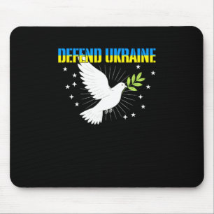 Defend Ukraine Peace Dove Mouse Mat