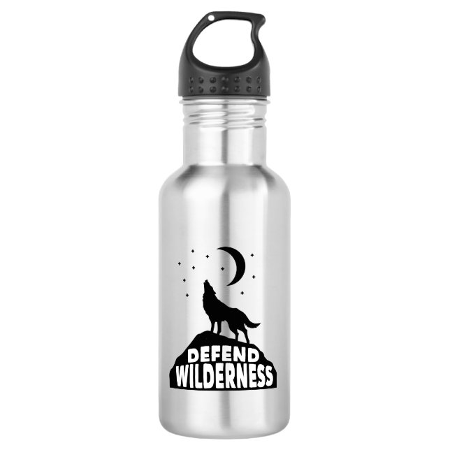 Defend Wilderness Wolf Moon 532 Ml Water Bottle (Front)