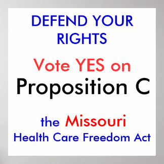 DEFEND YOUR RIGHTS, Vote YES on , Proposition C... Poster
