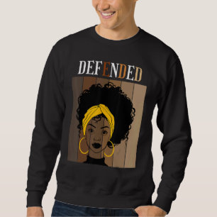 Defended EdD Doctorate of Education Black Afro Sweatshirt