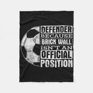 Defender Brick Wall Position Sports Footll Ll Socc Fleece Blanket