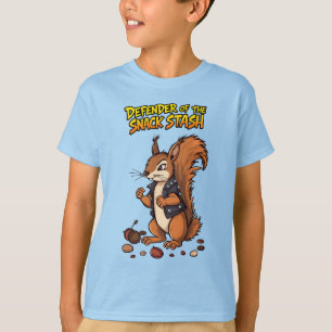 Defender of the Snack Stash Tough Squirrel Guardin T-Shirt