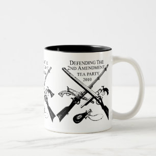 DEFENDING THE 2ND AMENDMENT Two-Tone COFFEE MUG