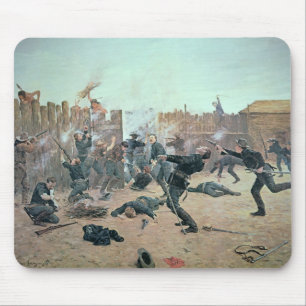 Defending the Fort: Indians attack a U.S. Cavalry Mouse Mat