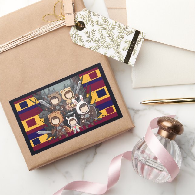 Defense for Others - Little Guardians Rectangular Sticker (Gifting)