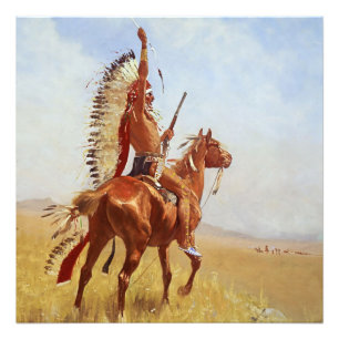 “Defiance” Western Art by Frederic Remington Photo Print