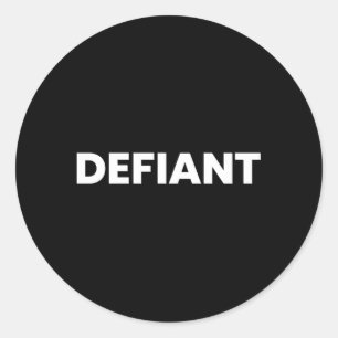 Defiant Classic Round Sticker