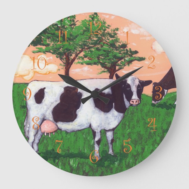 Defiant Cow Large Clock (Front)