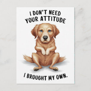 Defiant Dog: Wisdom in Silence Postcard