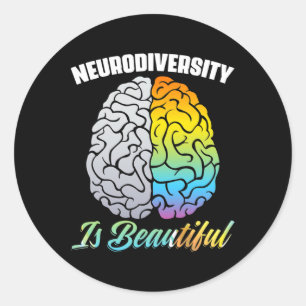 Deficit Disorder Aspergers Dyslexia Spectrum Classic Round Sticker