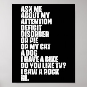 Deficit Disorder Dyslexia Aspergers Spectrum  Poster