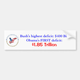 Deficits Bumper Sticker